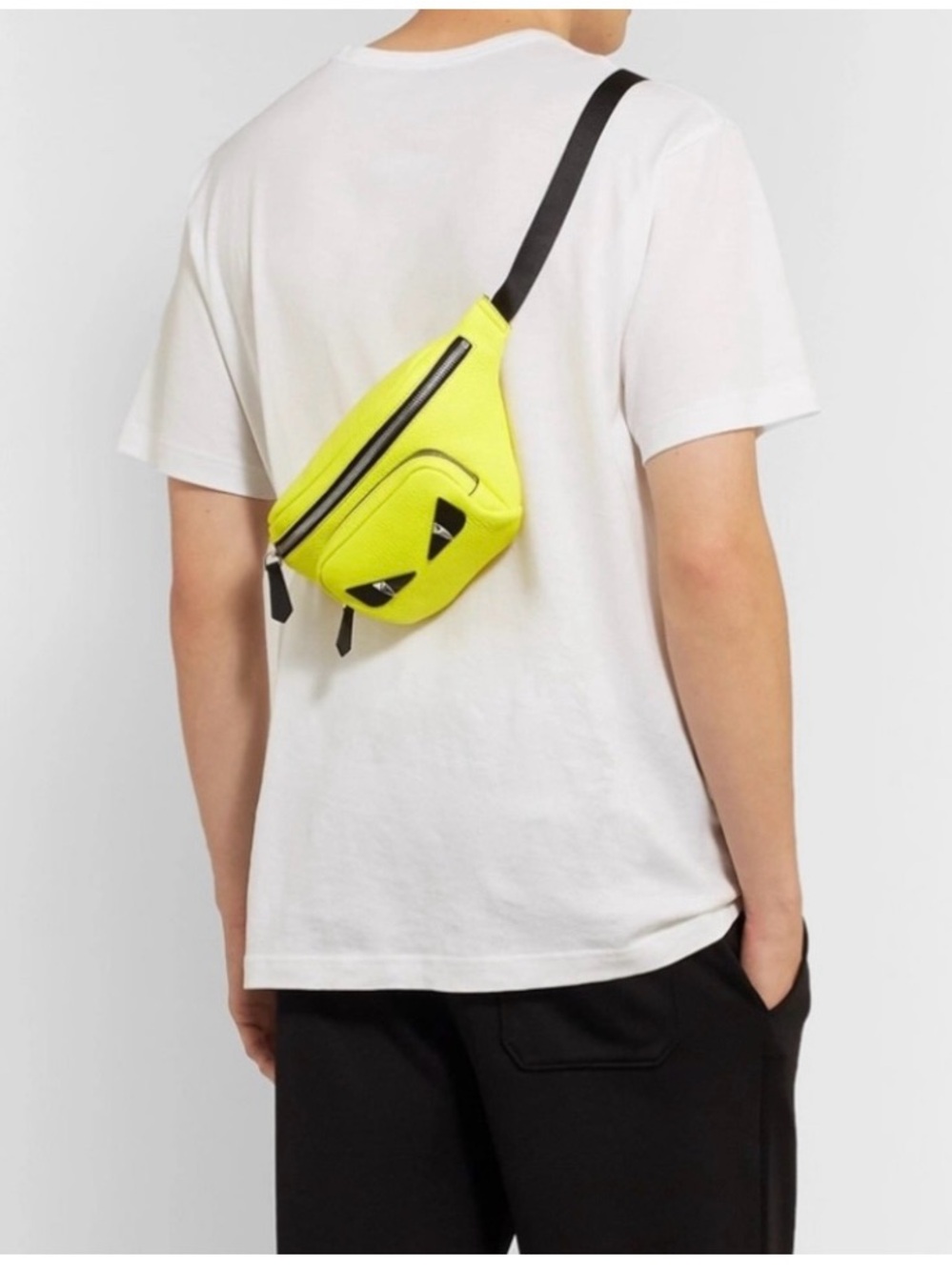 Fendi Monster Eyes Yellow Leather Belt Bag Waist Bag